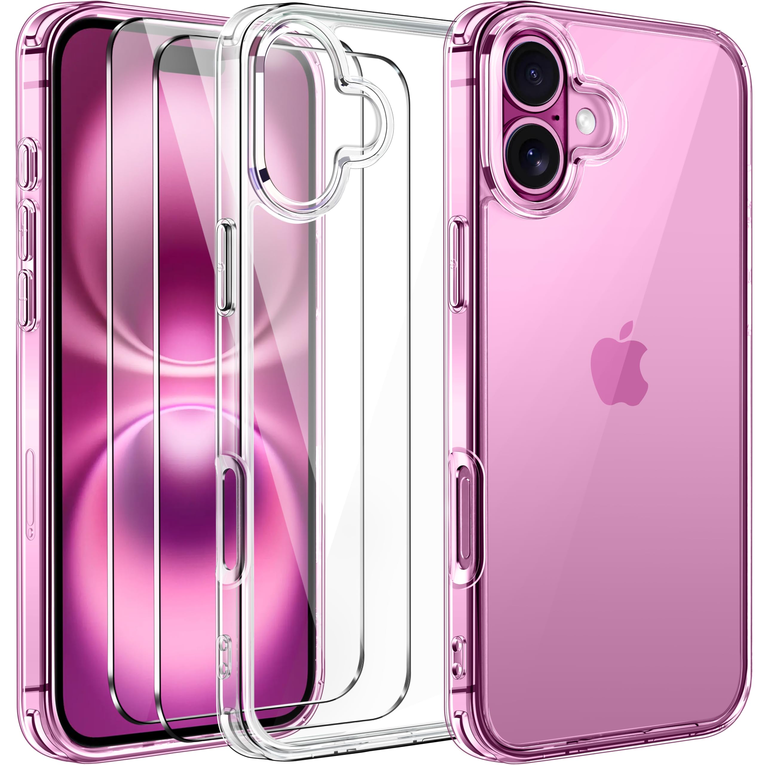 Amazon.com: ivoler 3-in-1 Clear Case Designed for iPhone 16 Plus